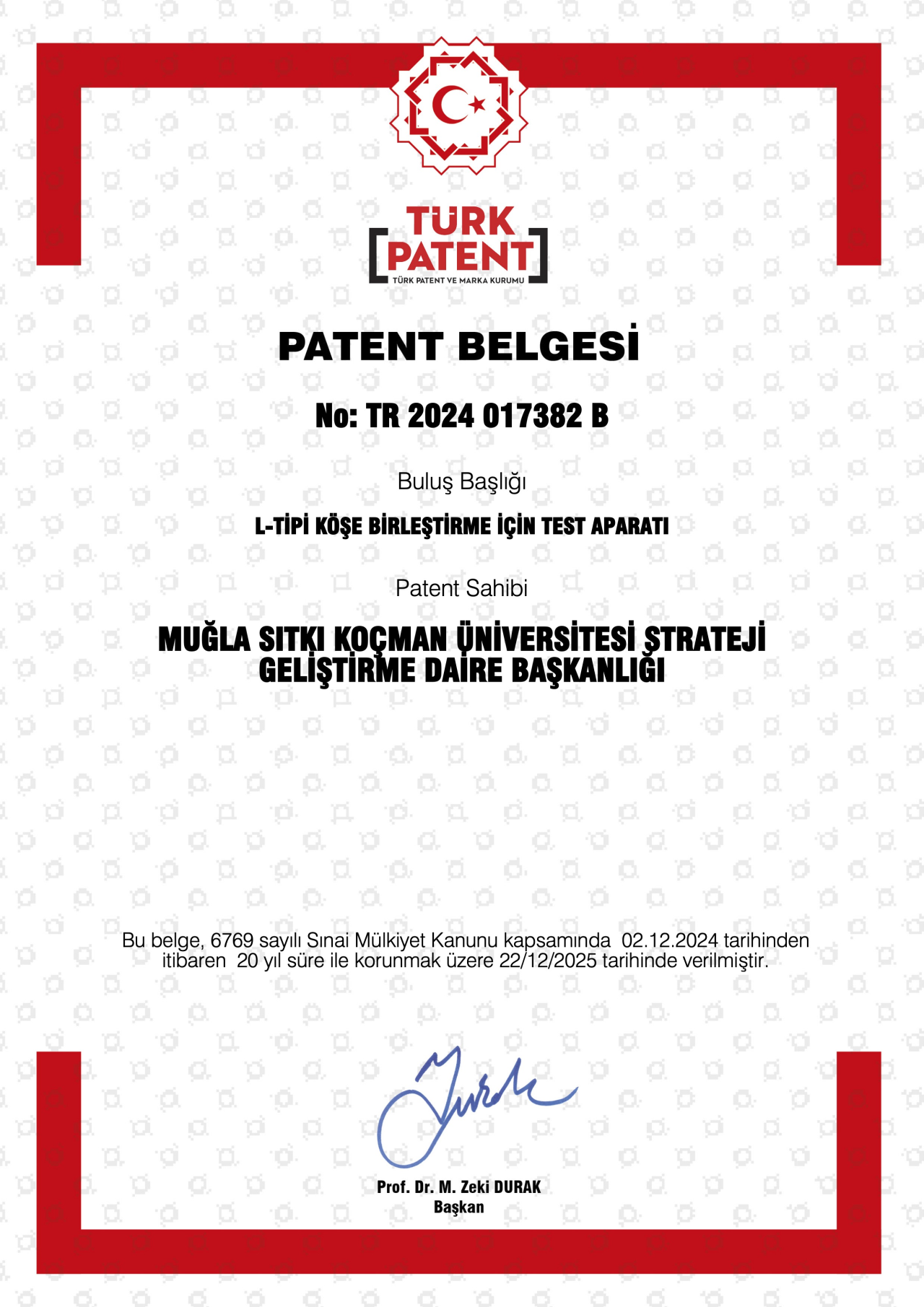 ?? Yeni Ulusal Patent Tescili! ????